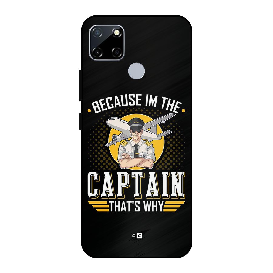 I M Captain Metal Back Case for Realme Narzo 30A