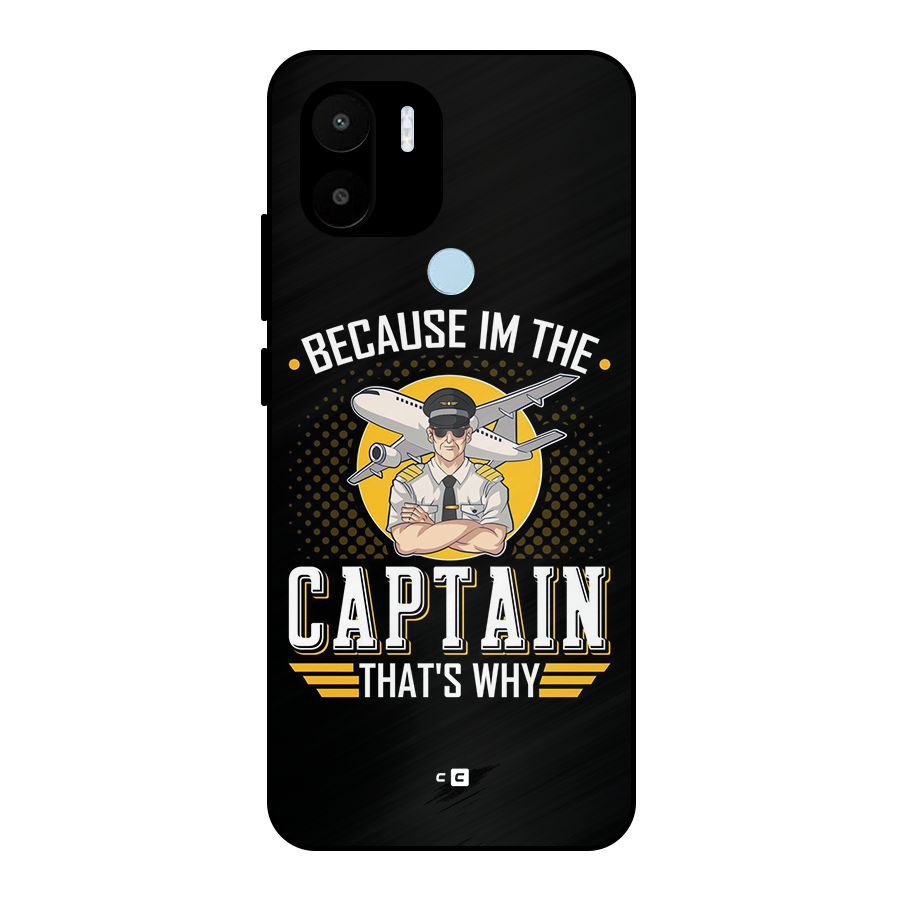 I M Captain Metal Back Case for Redmi A1 Plus
