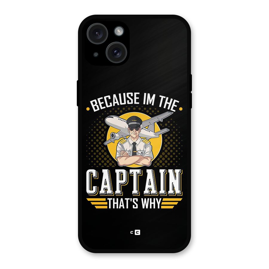 I M Captain Metal Back Case for iPhone 15 Plus