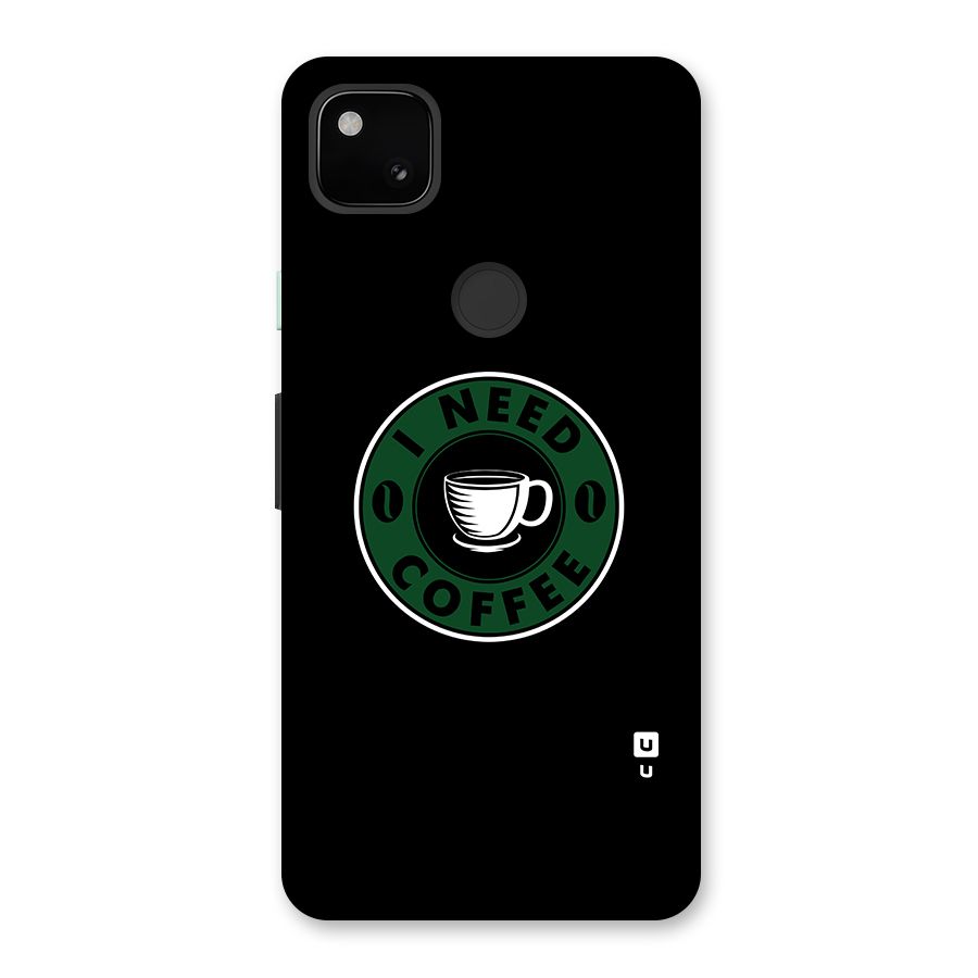 I Need Coffee Classic Glass Back Case for Google Pixel 4a