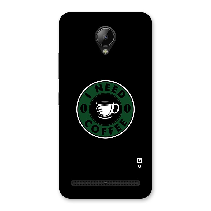 I Need Coffee Classic Back Case for Lenovo C2