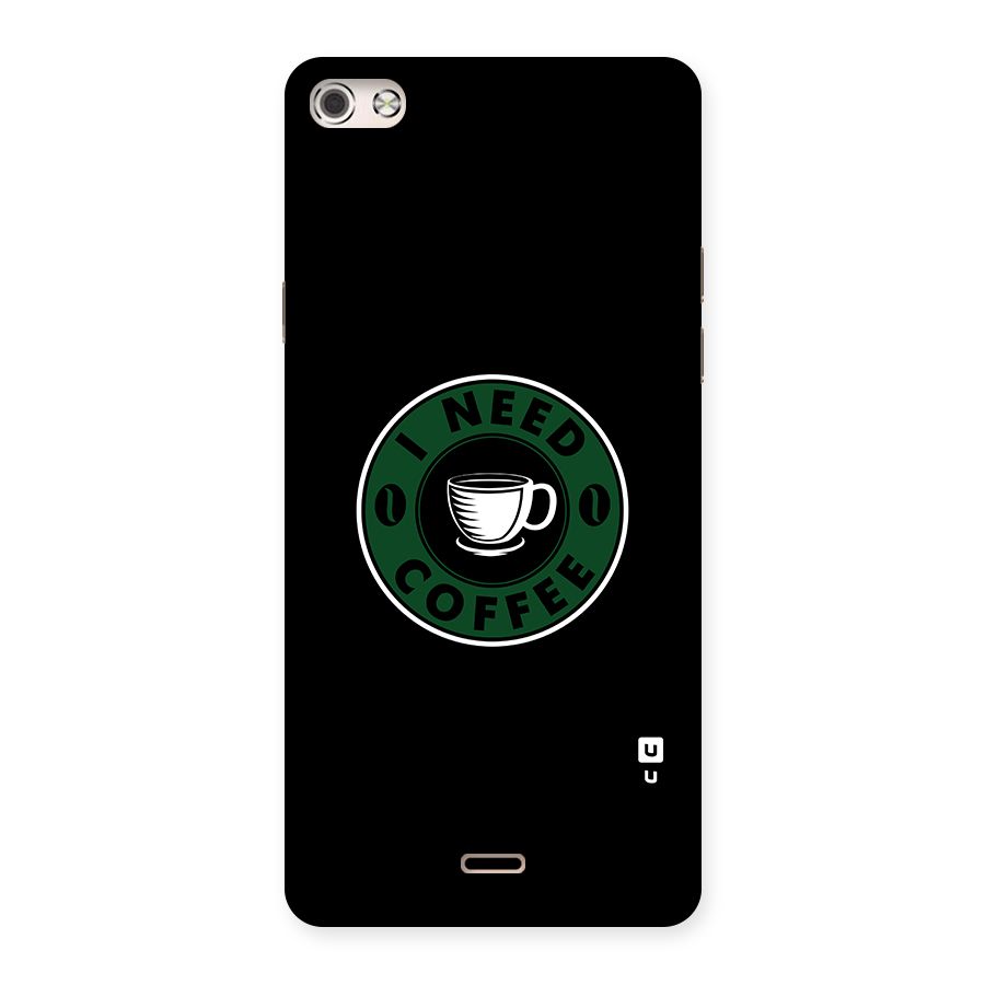 I Need Coffee Classic Back Case for Micromax Canvas Silver 5