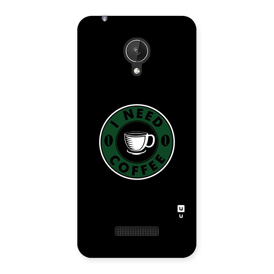 I Need Coffee Classic Back Case for Micromax Canvas Spark Q380