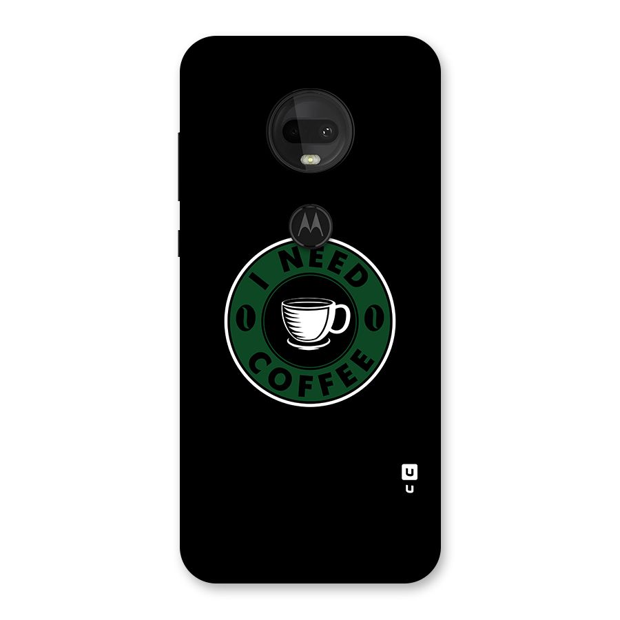 I Need Coffee Classic Back Case for Moto G7
