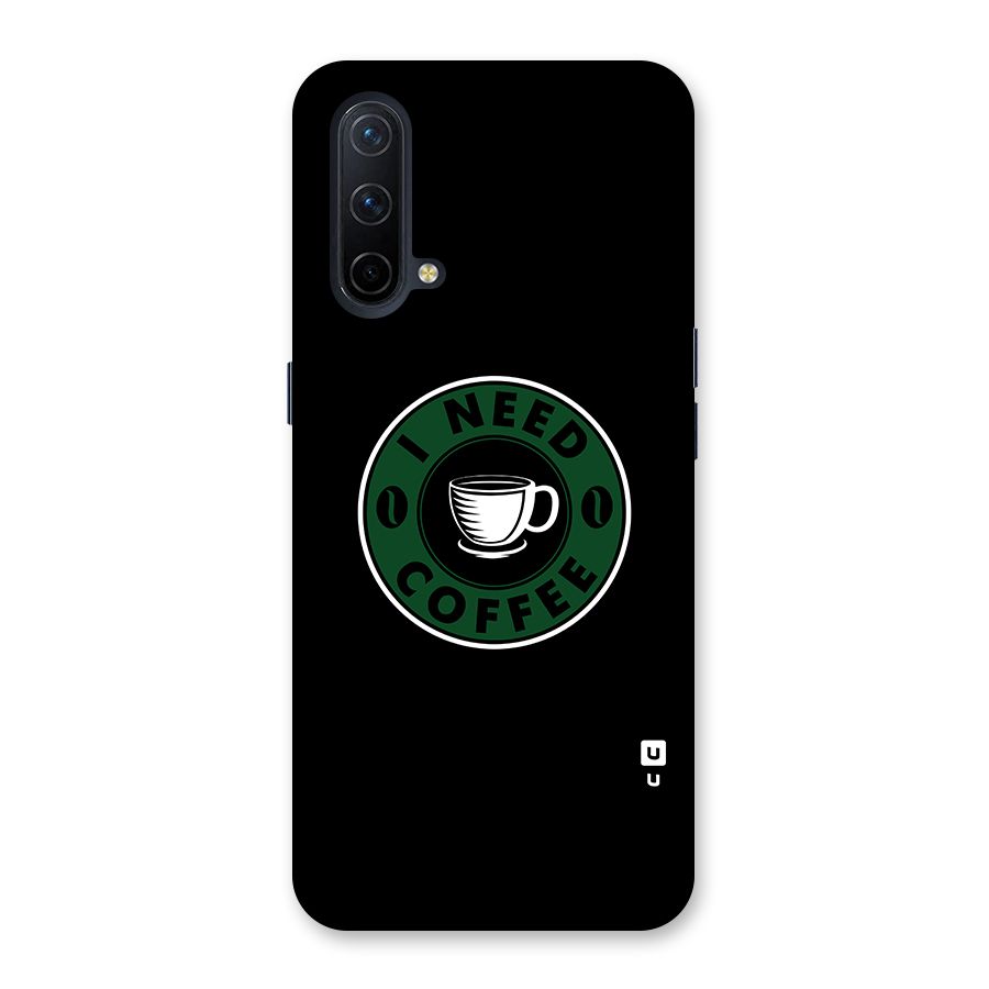 I Need Coffee Classic Glass Back Case for OnePlus Nord CE 5G