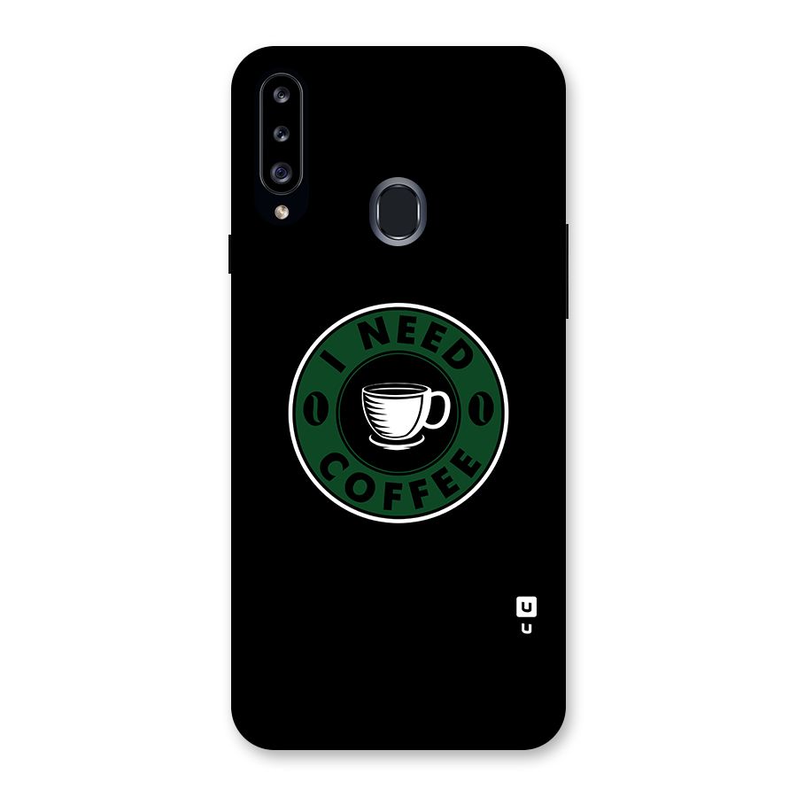 I Need Coffee Classic Back Case for Samsung Galaxy A20s