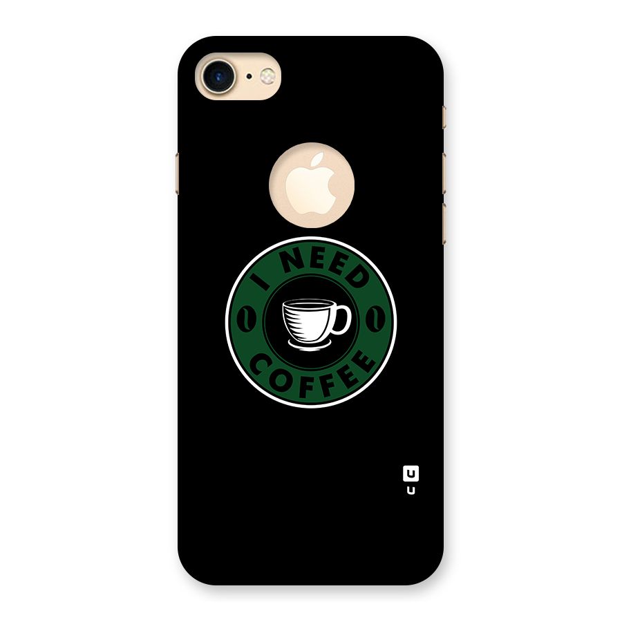I Need Coffee Classic Back Case for iPhone 8 Logo Cut
