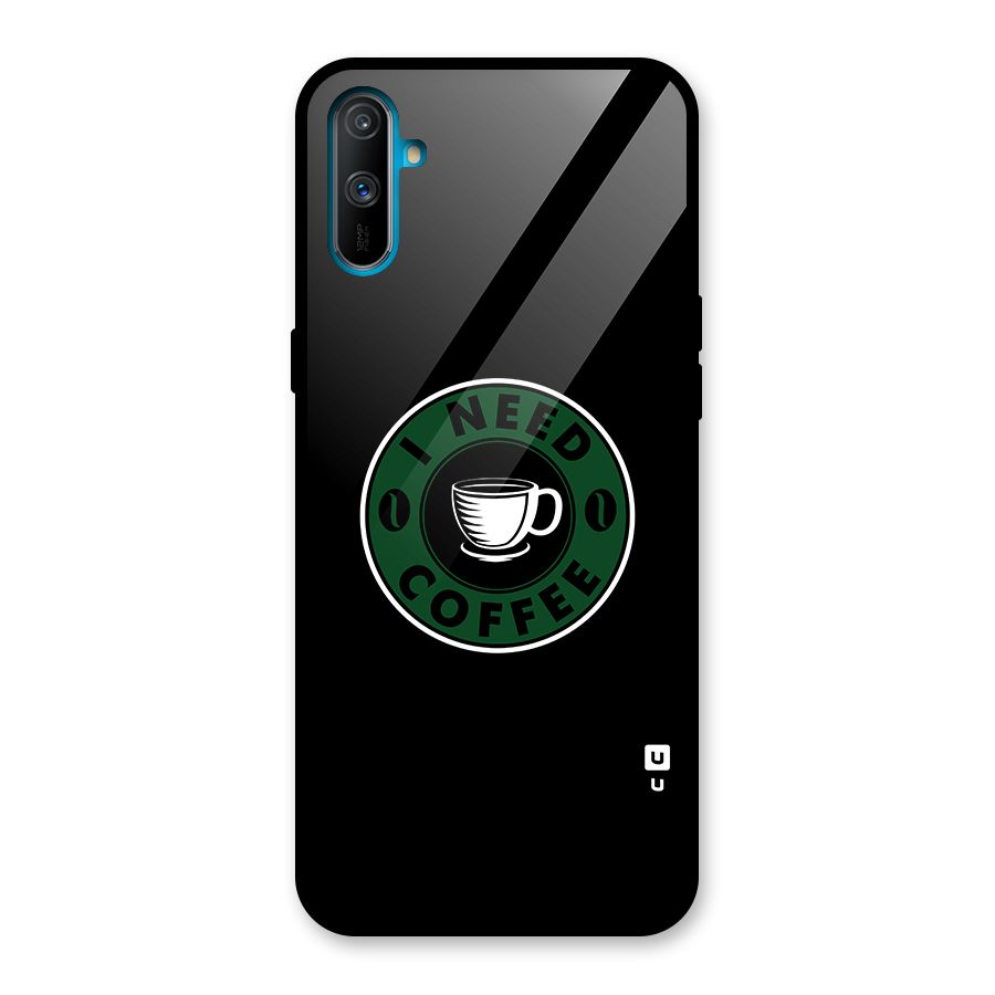 I Need Coffee Classic Glass Back Case for Realme C3