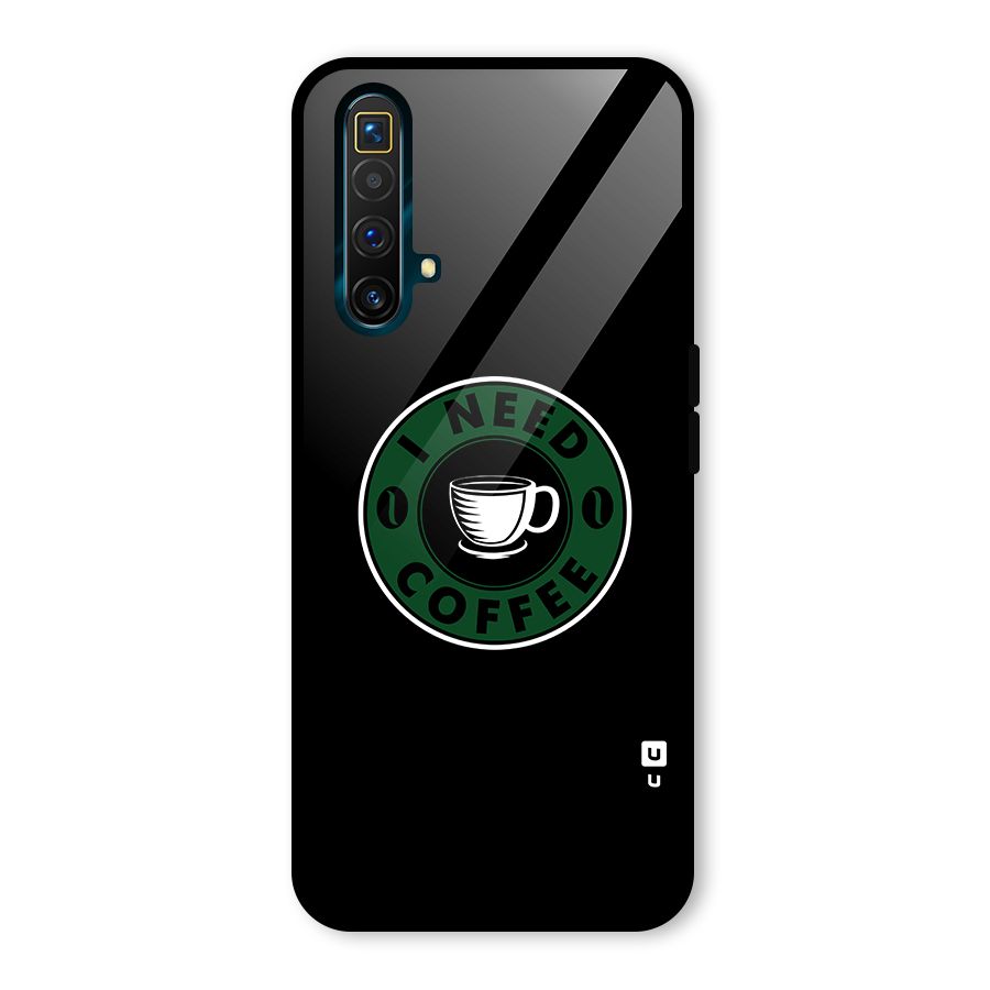 I Need Coffee Classic Glass Back Case for Realme X3