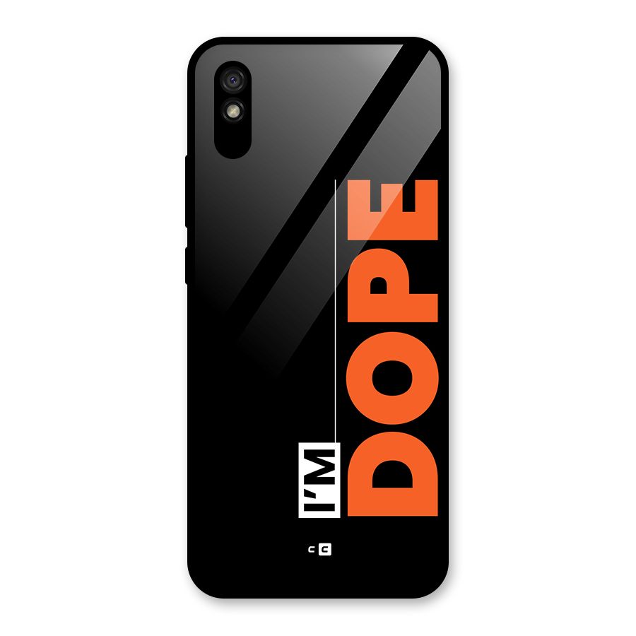 I am Dope Glass Back Case for Redmi 9A