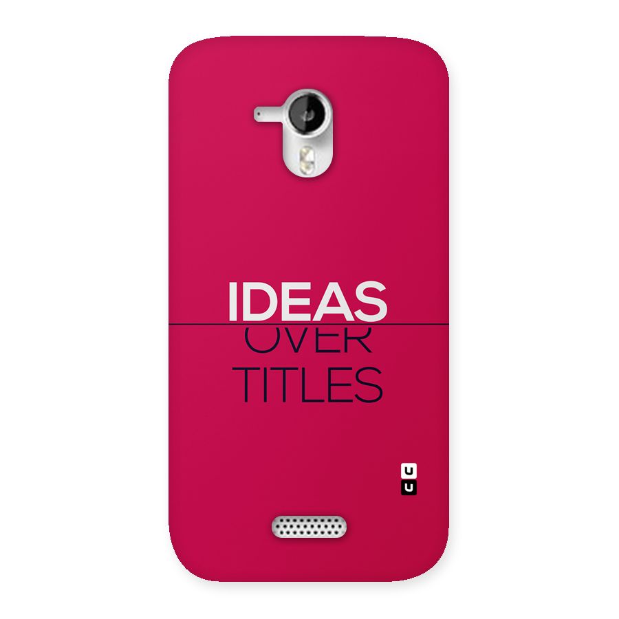 Ideas Over Titles Back Case for Canvas HD A116