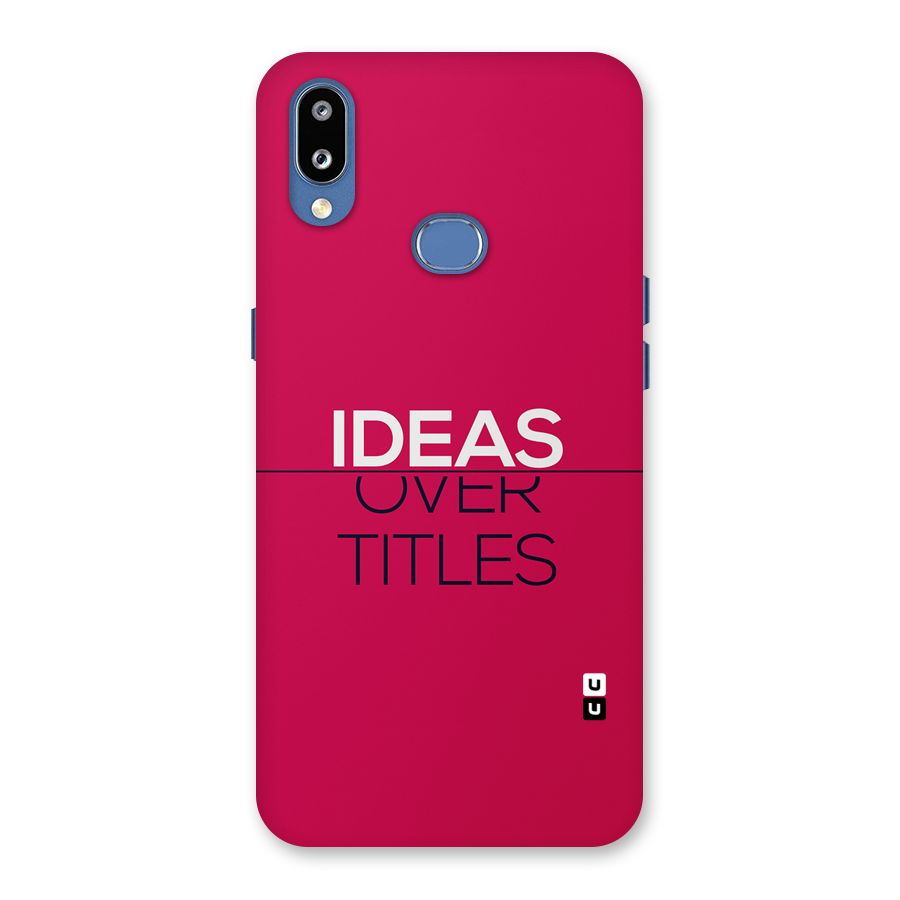 Ideas Over Titles Back Case for Galaxy M01s