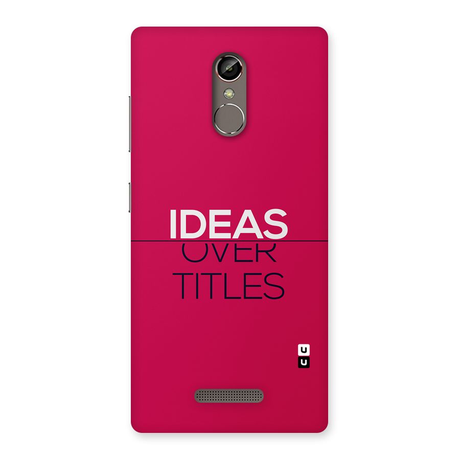 Ideas Over Titles Back Case for Gionee S6s