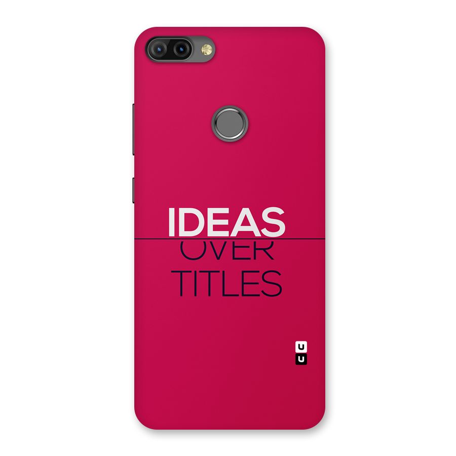 Ideas Over Titles Back Case for Infinix Hot 6 Pro