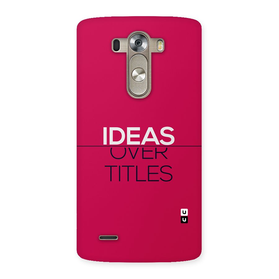 Ideas Over Titles Back Case for LG G3
