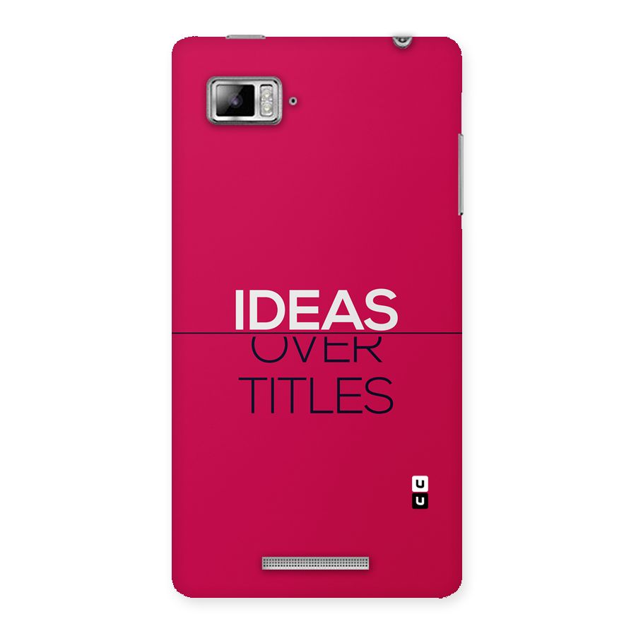 Ideas Over Titles Back Case for Lenovo Vibe Z K910