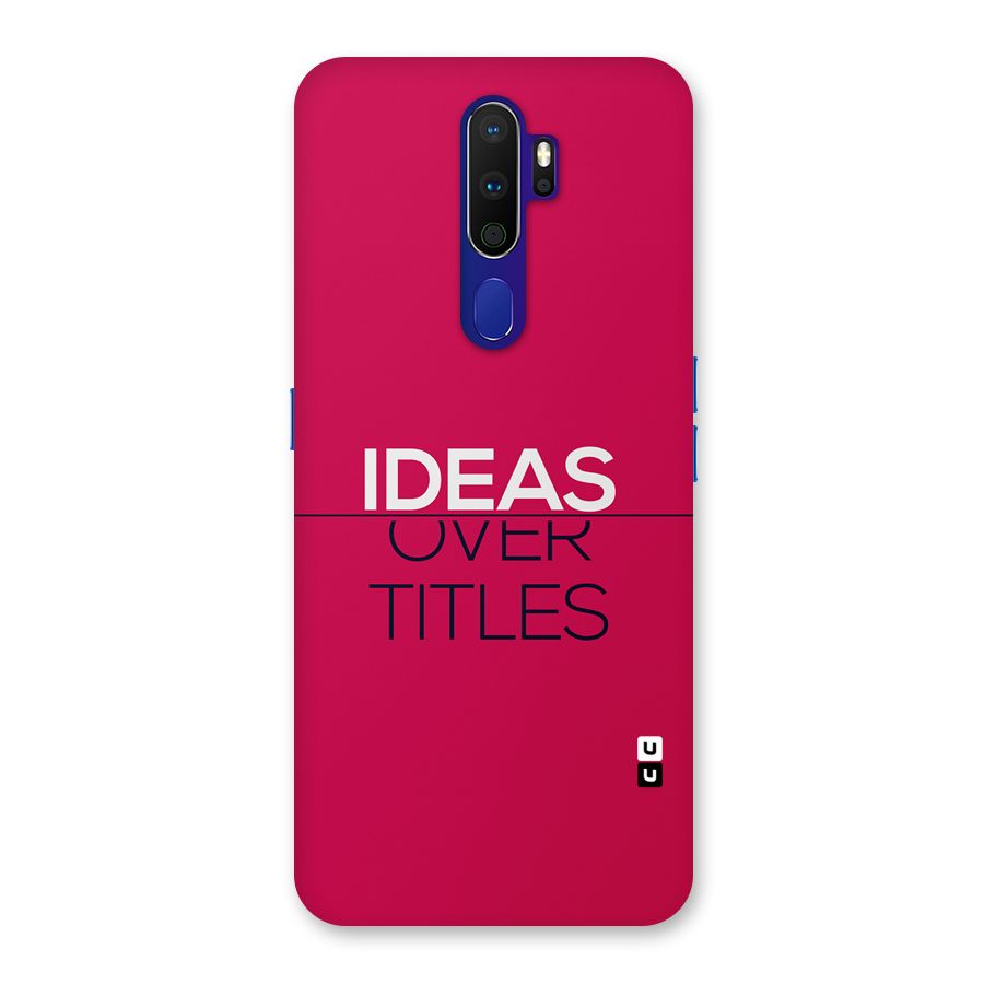 Ideas Over Titles Back Case for Oppo A9 (2020)