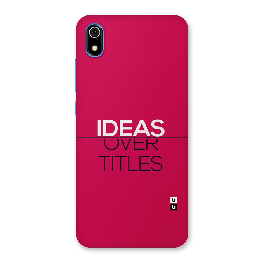 Ideas Over Titles Back Case for Redmi 7A