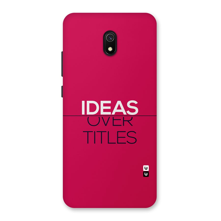 Ideas Over Titles Back Case for Redmi 8A