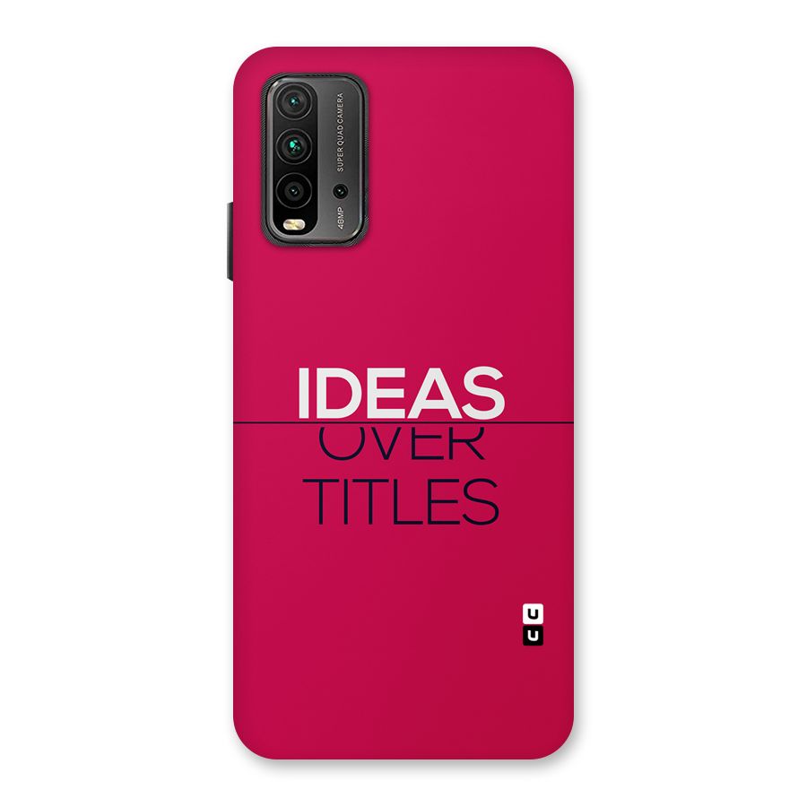 Ideas Over Titles Back Case for Redmi 9 Power