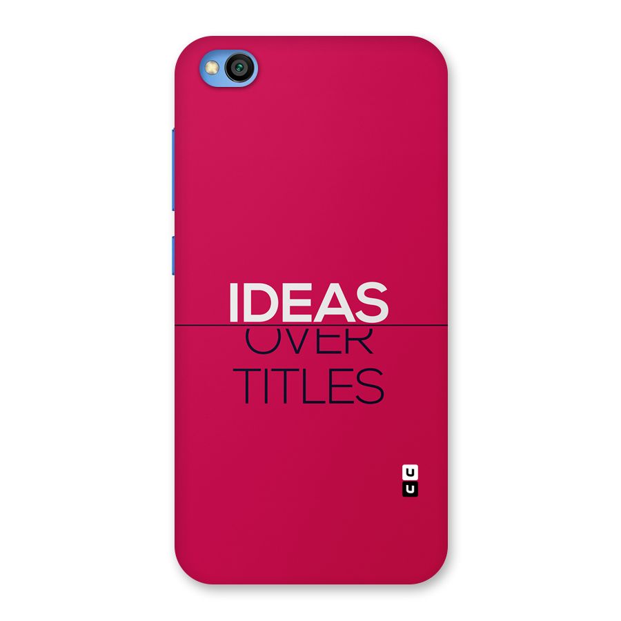 Ideas Over Titles Back Case for Redmi Go