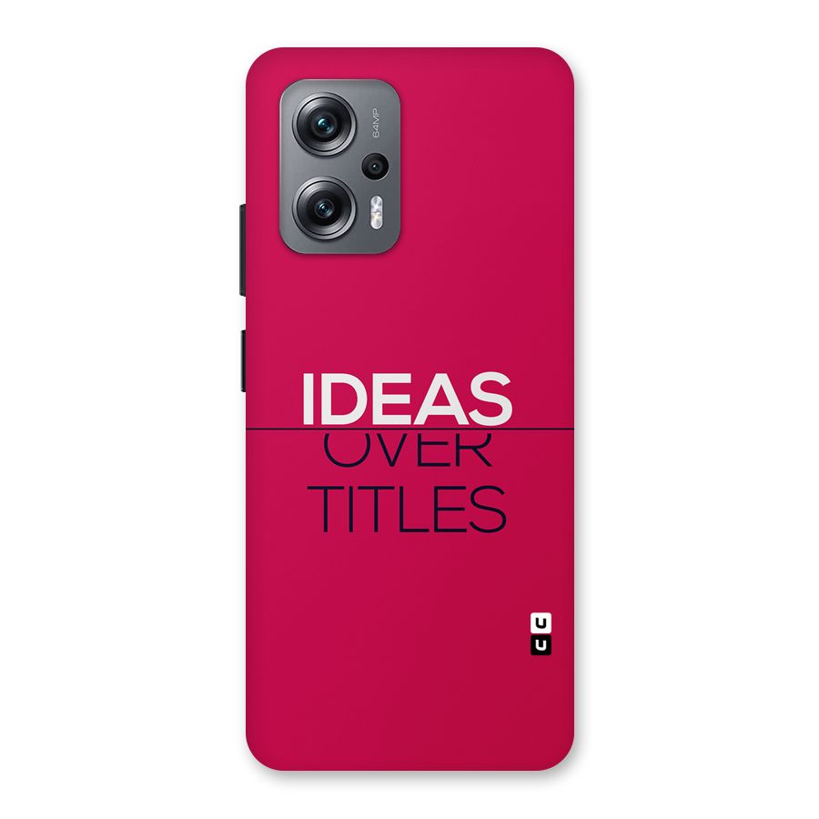 Ideas Over Titles Back Case for Redmi K50i