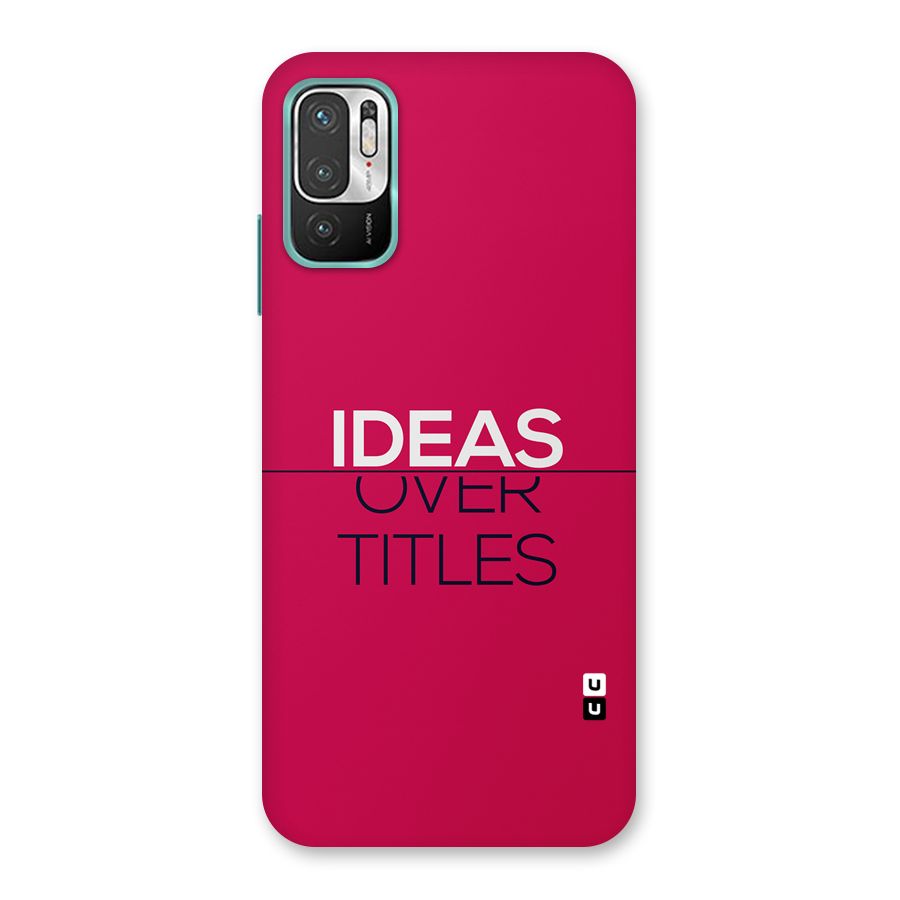 Ideas Over Titles Back Case for Redmi Note 10T 5G