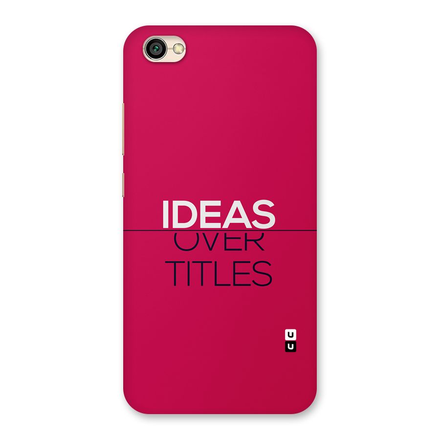 Ideas Over Titles Back Case for Redmi Y1 Lite