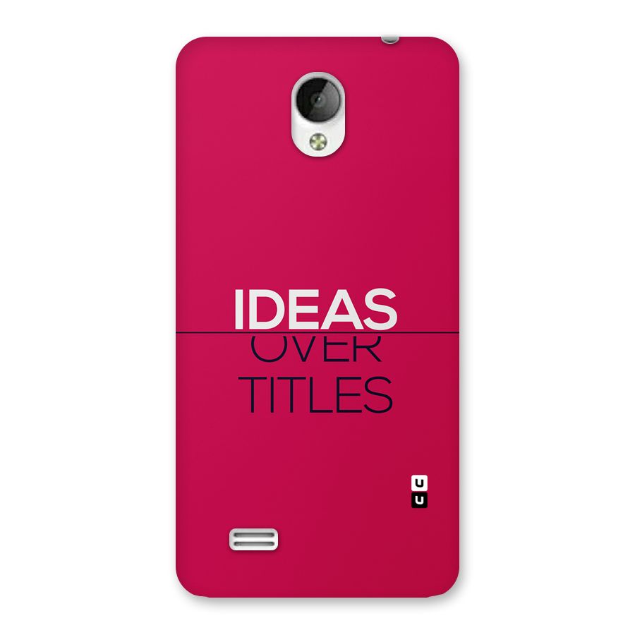 Ideas Over Titles Back Case for Vivo Y21