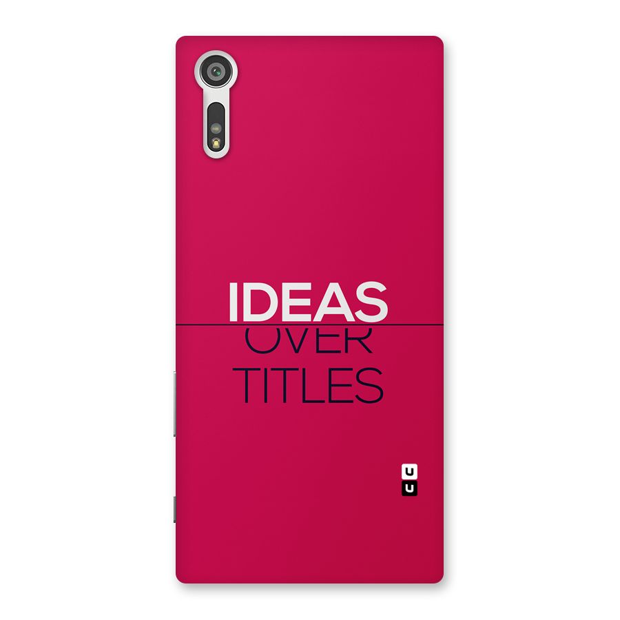 Ideas Over Titles Back Case for Xperia XZ