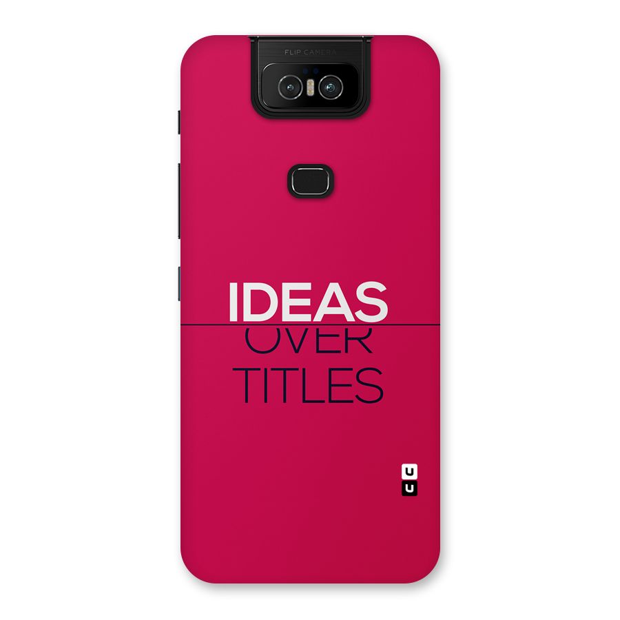 Ideas Over Titles Back Case for Zenfone 6z