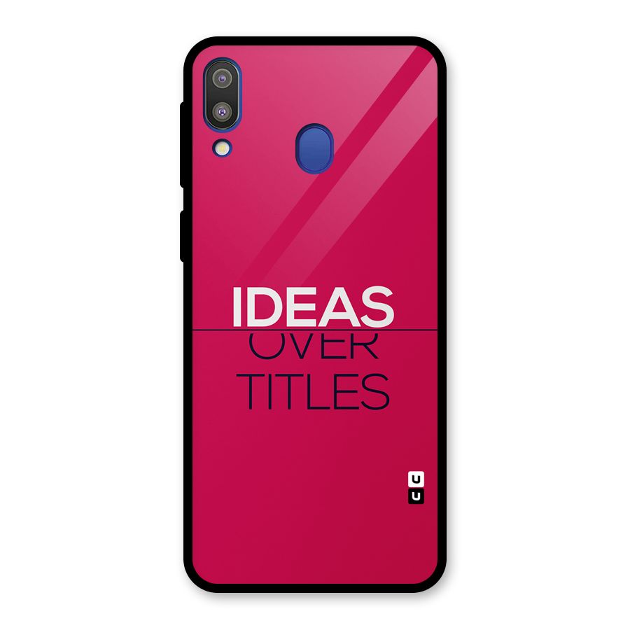 Ideas Over Titles Glass Back Case for Galaxy M20