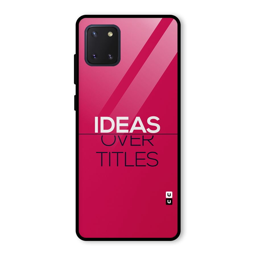 Ideas Over Titles Glass Back Case for Galaxy Note 10 Lite