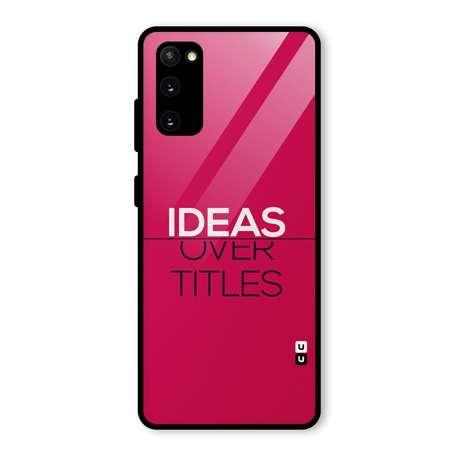 Ideas Over Titles Glass Back Case for Galaxy S20 FE 5G
