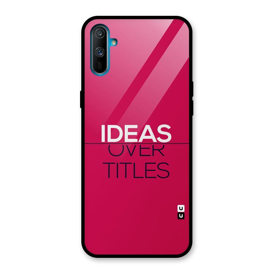 Ideas Over Titles Glass Back Case for Realme C3