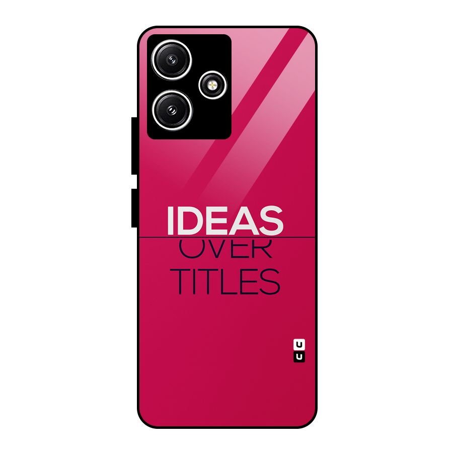 Ideas Over Titles Glass Back Case for Redmi 12 5G
