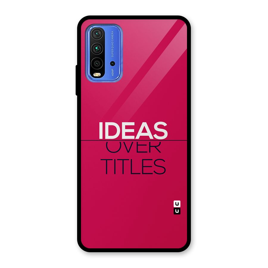 Ideas Over Titles Glass Back Case for Redmi 9 Power