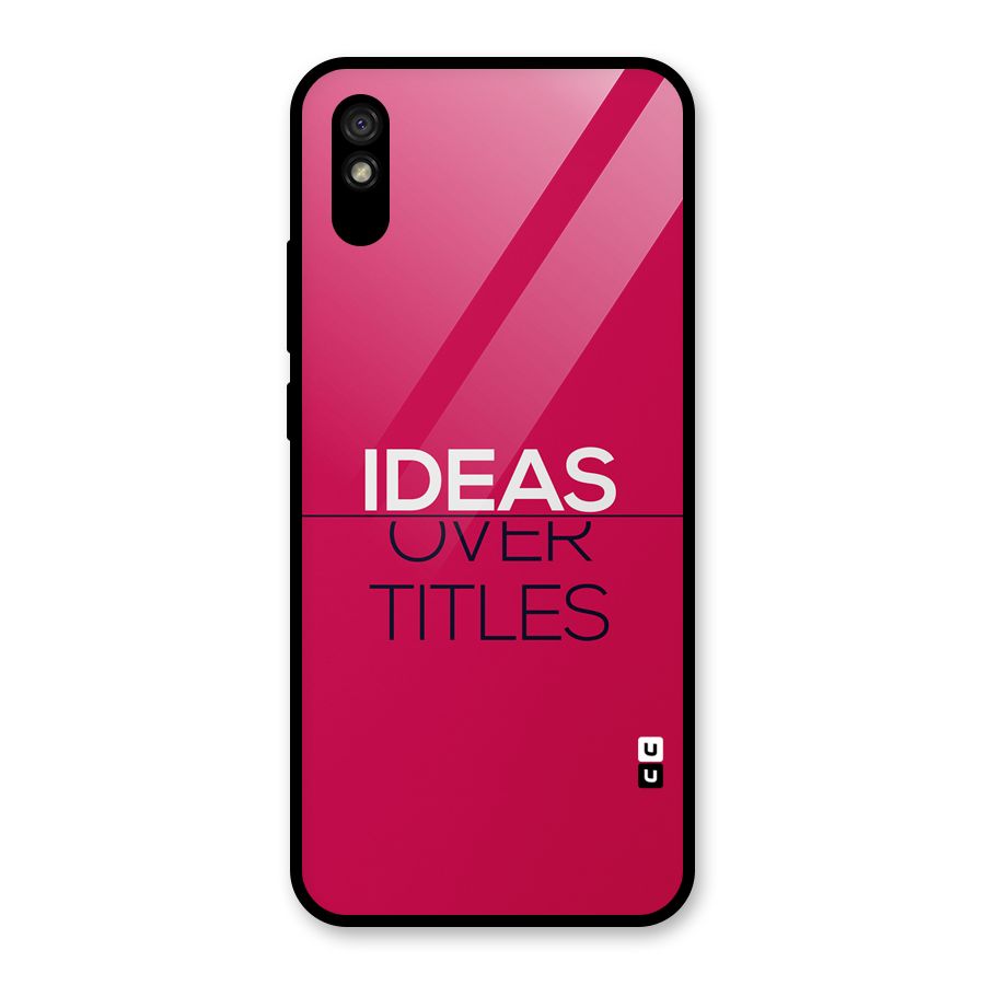 Ideas Over Titles Glass Back Case for Redmi 9i