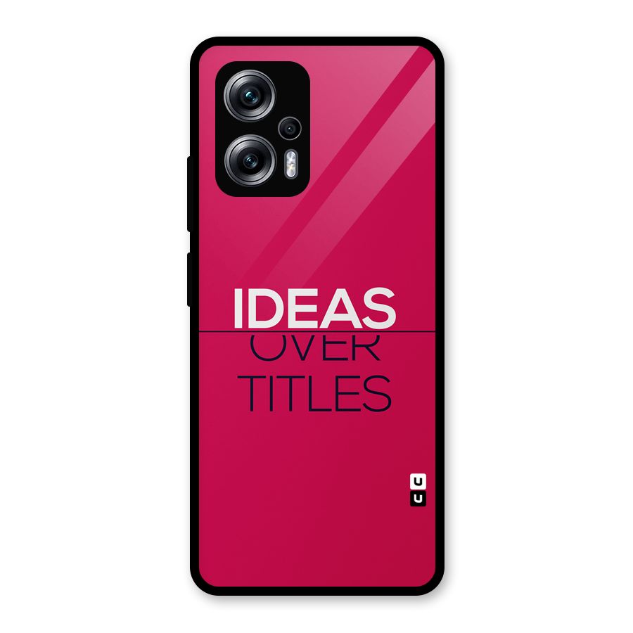 Ideas Over Titles Glass Back Case for Redmi K50i