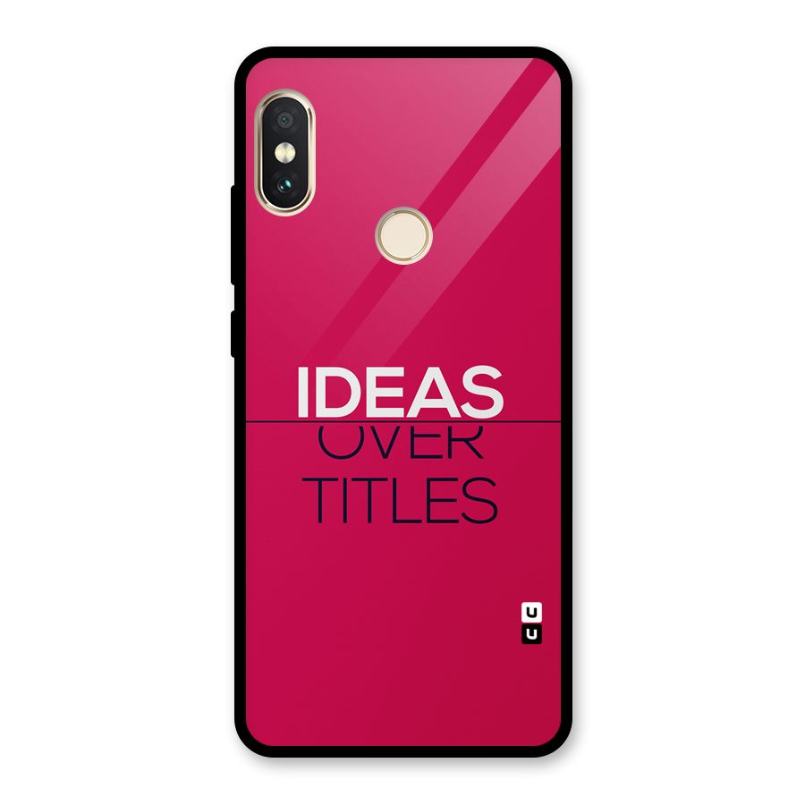 Ideas Over Titles Glass Back Case for Redmi Note 5 Pro