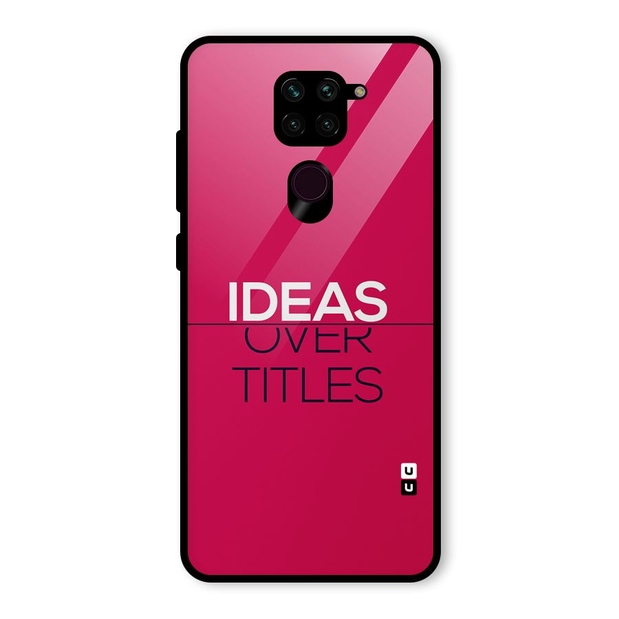 Ideas Over Titles Glass Back Case for Redmi Note 9