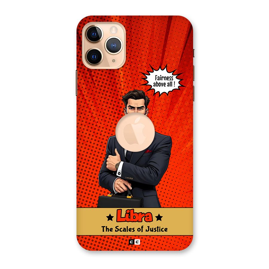 Impartial Libra Back Case for iPhone 11 Pro Max Logo Cut