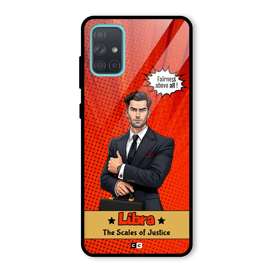Impartial Libra Glass Back Case for Galaxy A71