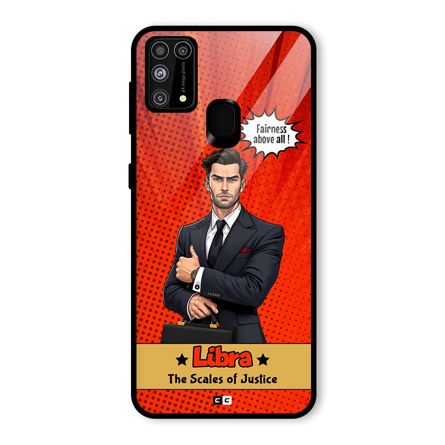 Impartial Libra Glass Back Case for Galaxy F41