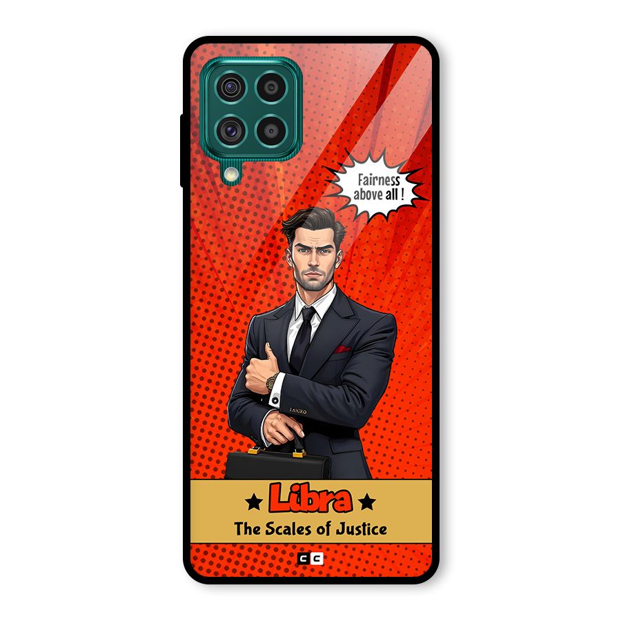 Impartial Libra Glass Back Case for Galaxy F62