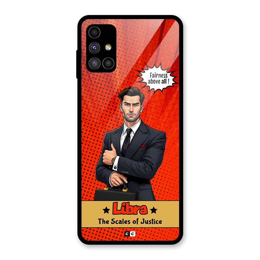 Impartial Libra Glass Back Case for Galaxy M51