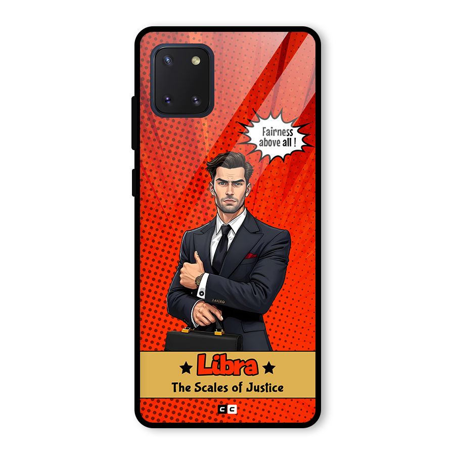 Impartial Libra Glass Back Case for Galaxy Note 10 Lite