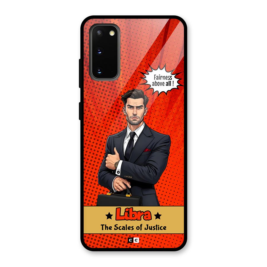Impartial Libra Glass Back Case for Galaxy S20