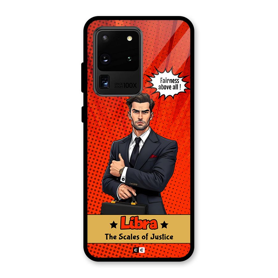 Impartial Libra Glass Back Case for Galaxy S20 Ultra