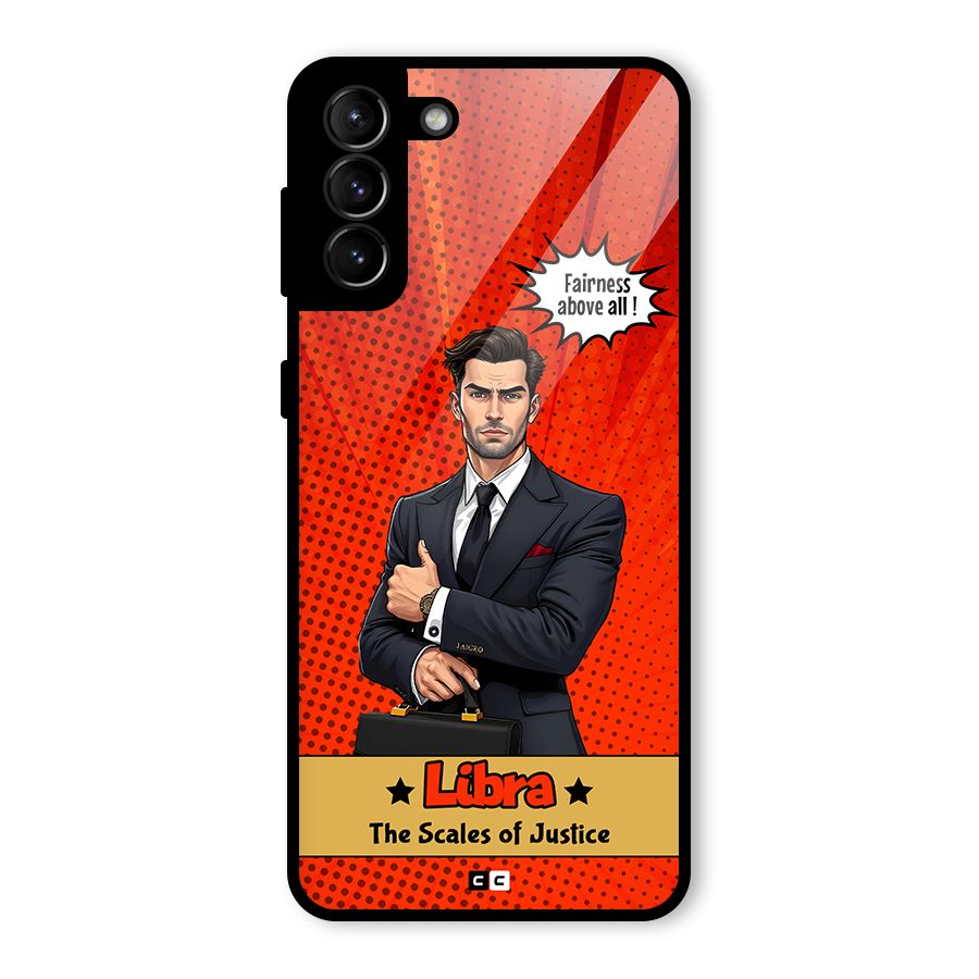 Impartial Libra Glass Back Case for Galaxy S21 Plus